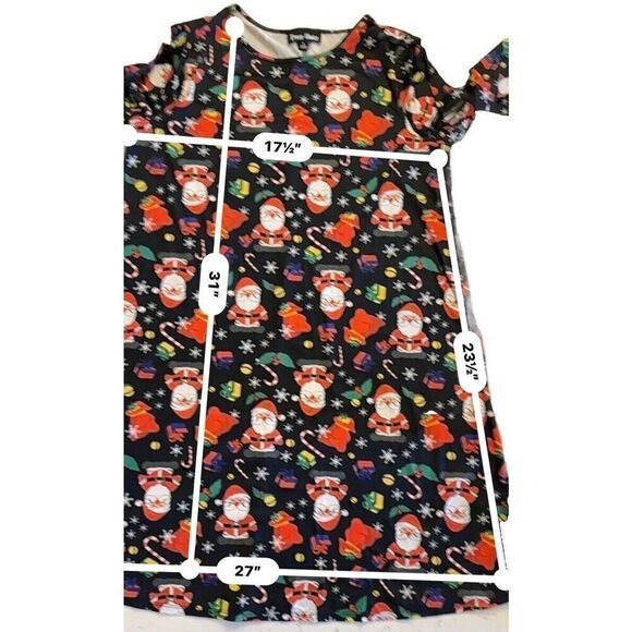 Cute Ugly Women’s Christmas Dress Santa Clause Presents AOP Size S Fast Ship - Picture 6 of 9
